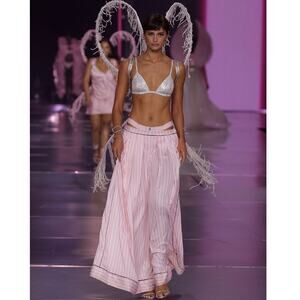 VICTORIA'S SECRET Glazed Satin Long Palazzo Pajama Medium New